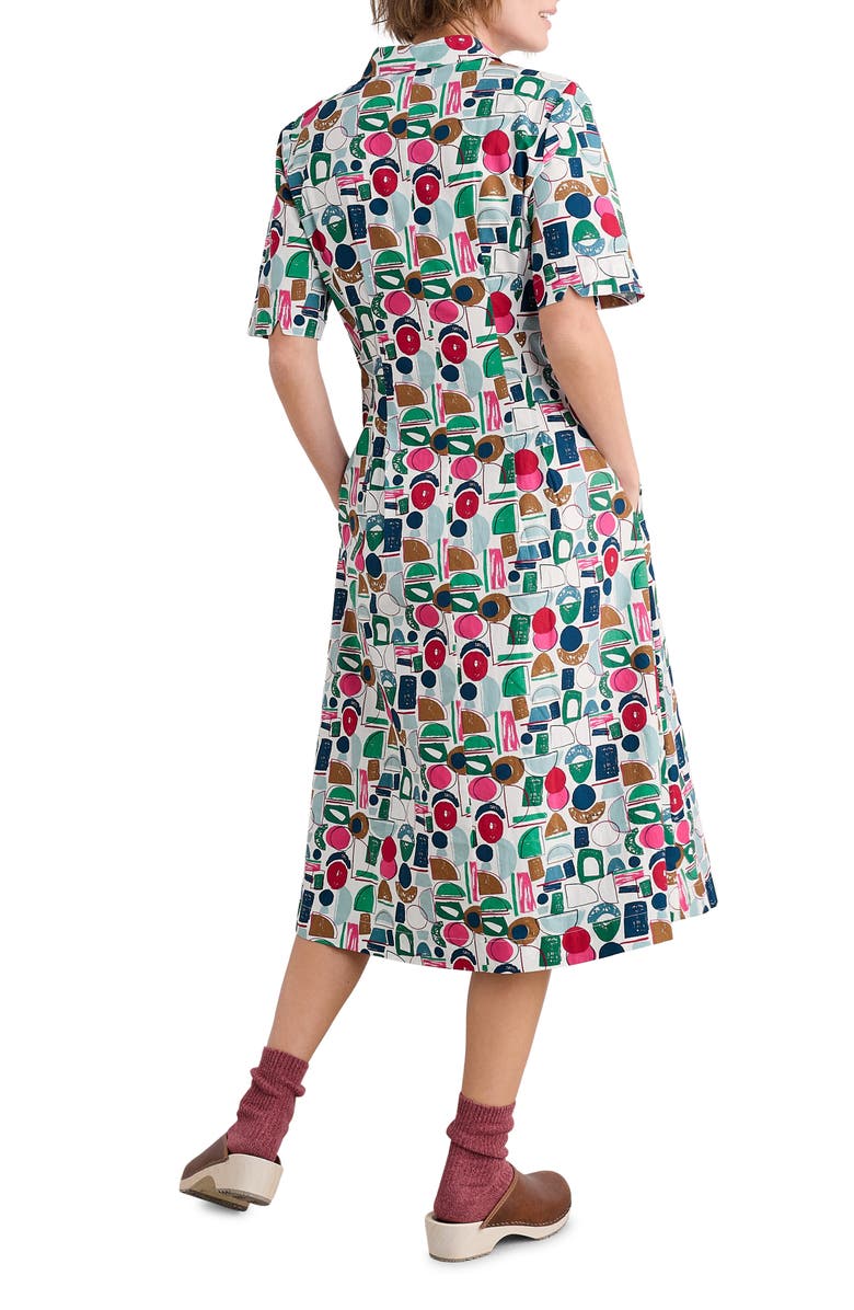 Seasalt Cornwall Wild Liquorice Organic Cotton Shirtdress, Alternate, color, Studio Shapes Chalk