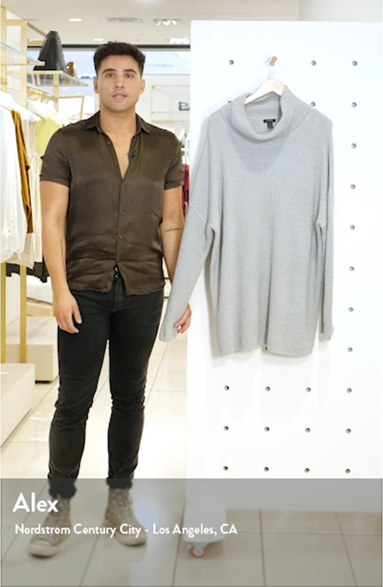 Oversized Turtleneck Tunic Sweater, sales video thumbnail
