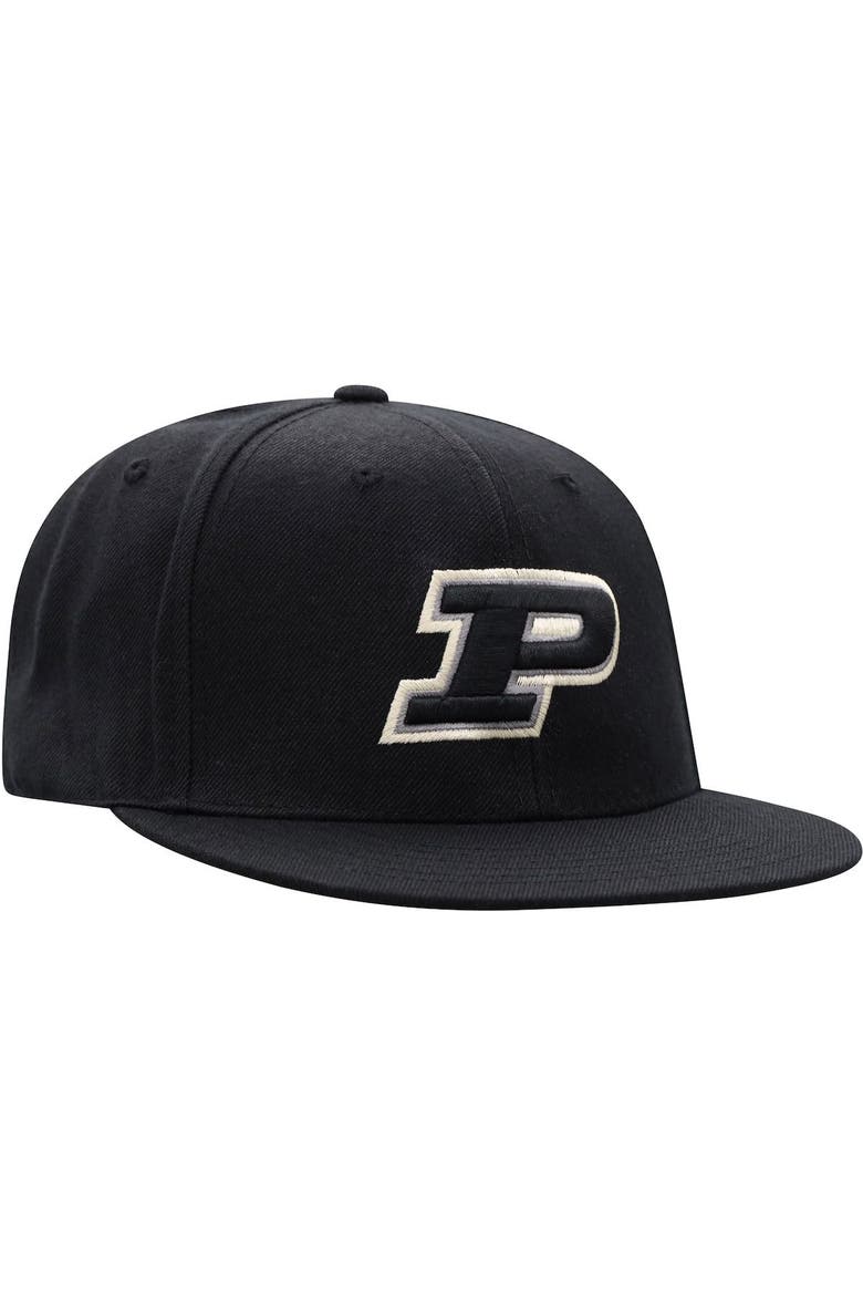 Men's Top of the World Black Purdue Boilermakers Team Color Fitted Hat, Alternate, color, Black