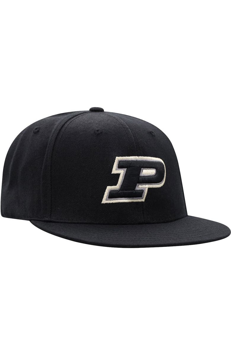 TOP OF THE WORLD Men's Top of the World Black Purdue Boilermakers Team Color Fitted Hat, Alternate, color, 