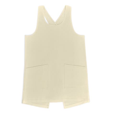 Linen Apron 35 x 45 in for Dining Table, Holiday and Everyday Table Decor - Linen Smock Apron