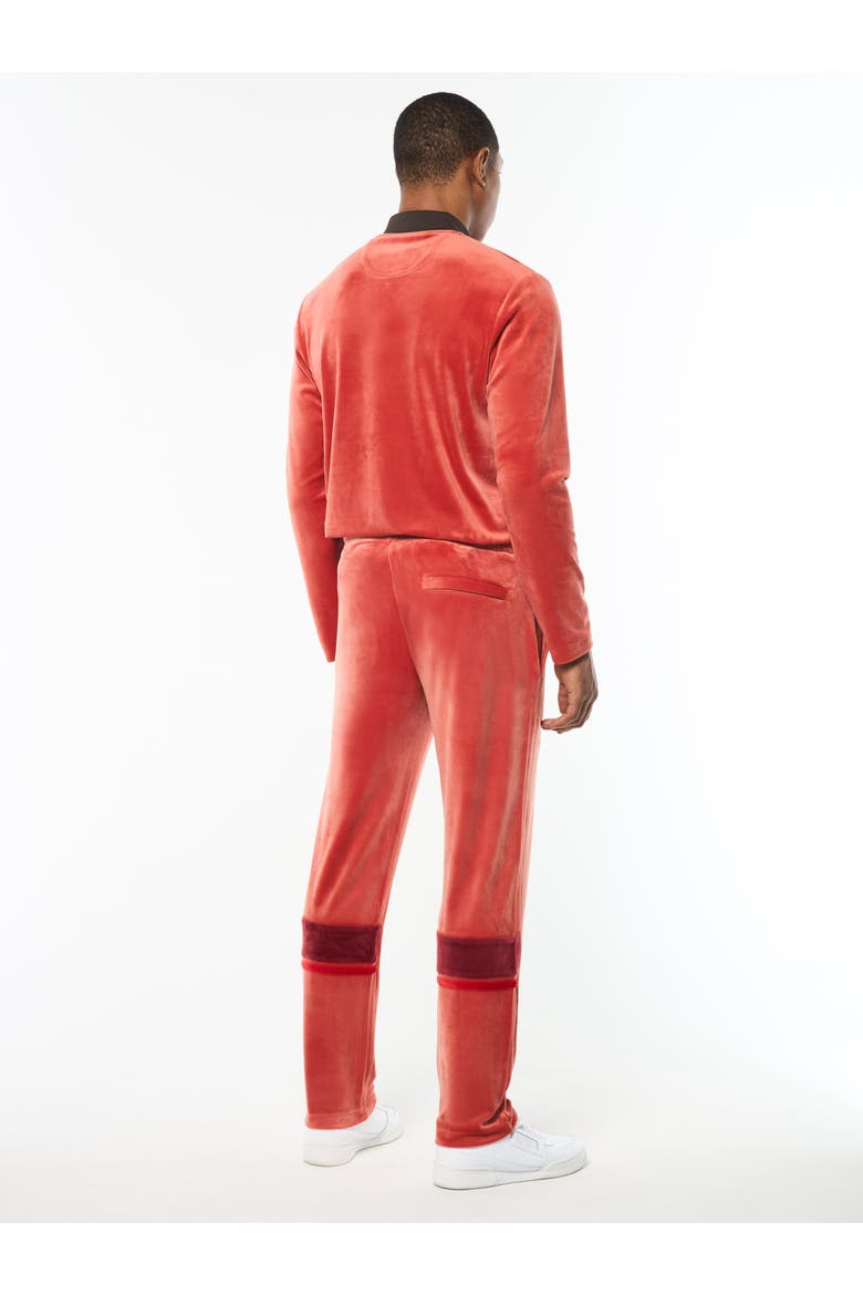 Damarindo Velour Track Pant, Alternate, color, HOT SAUCE