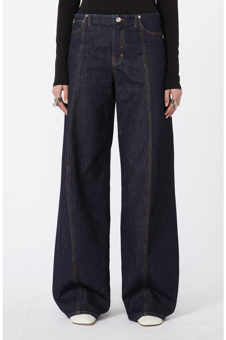 Dora Oversize Wide Leg Jeans, Main, color, MIDNIGHT BLUE