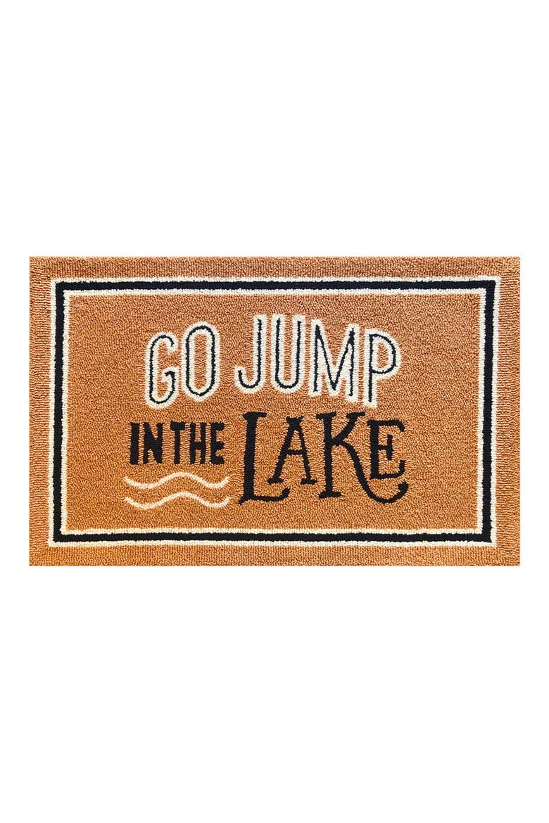 Go Jump In The Lake Doormat, Main, color, TAN/ WHITE/ MULTI