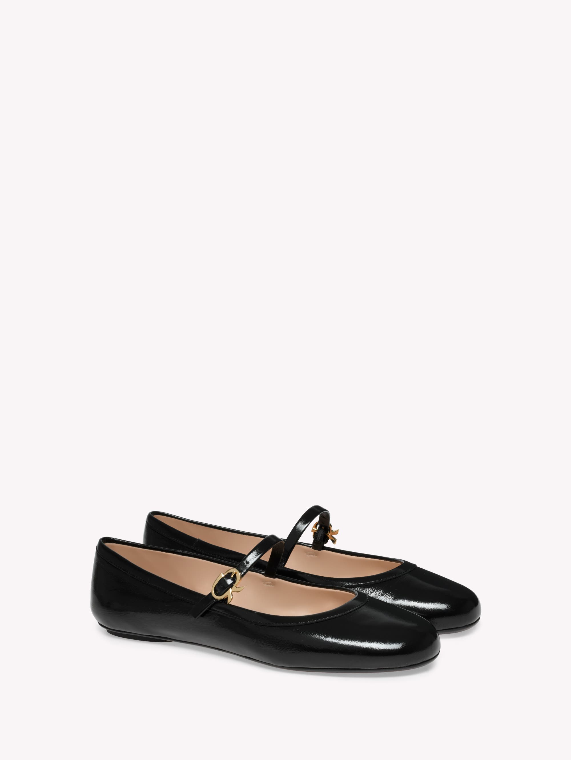 Gianvito Rossi Carla Ballerinas, Alternate, color, Black Nappa