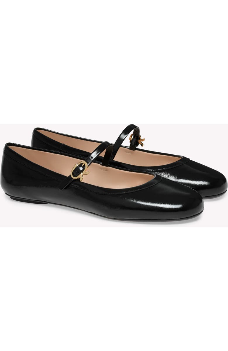 Gianvito Rossi Carla Ballerinas, Alternate, color, Black Nappa