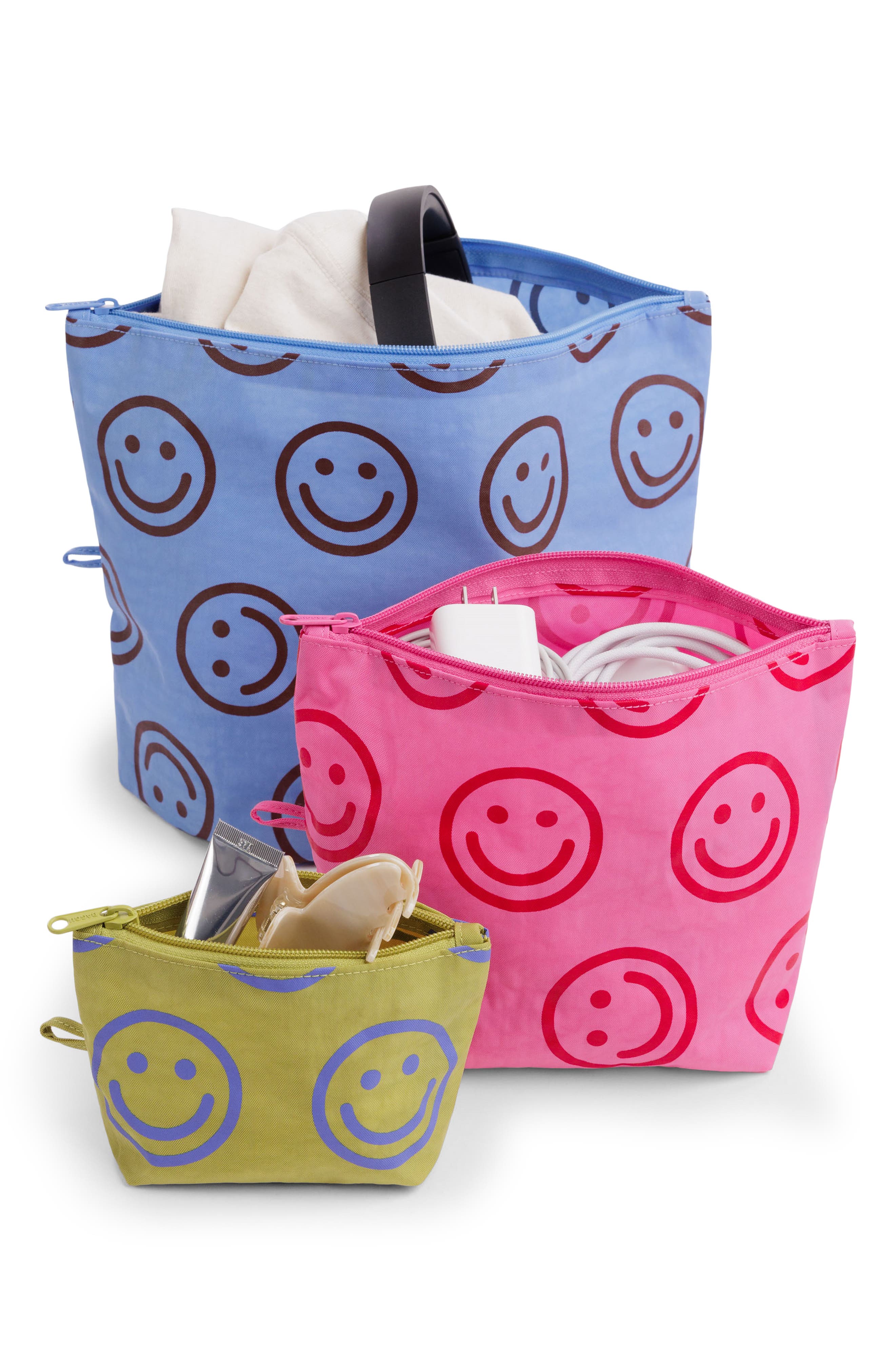 Go Pouch Set of 3, Alternate, color, POP HAPPY MIX
