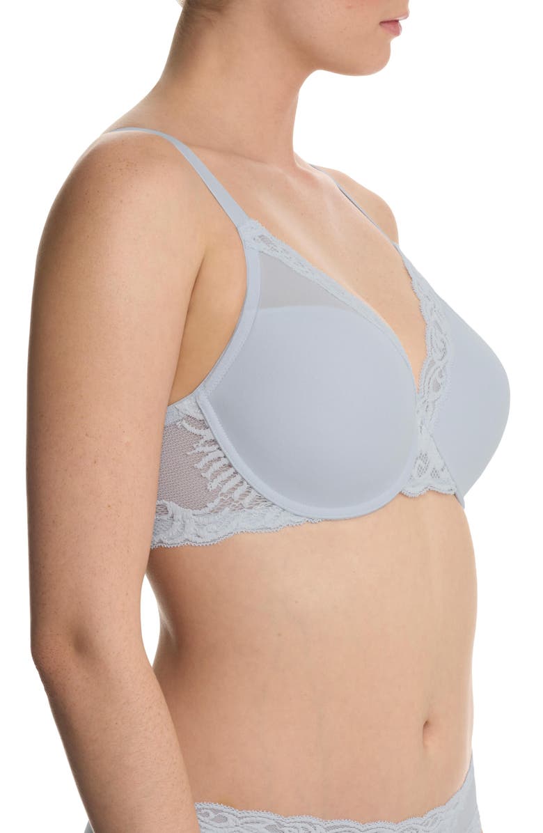 Natori Feathers Full Figure Plunge T-Shirt Bra, Alternate, color, Frosted Sky