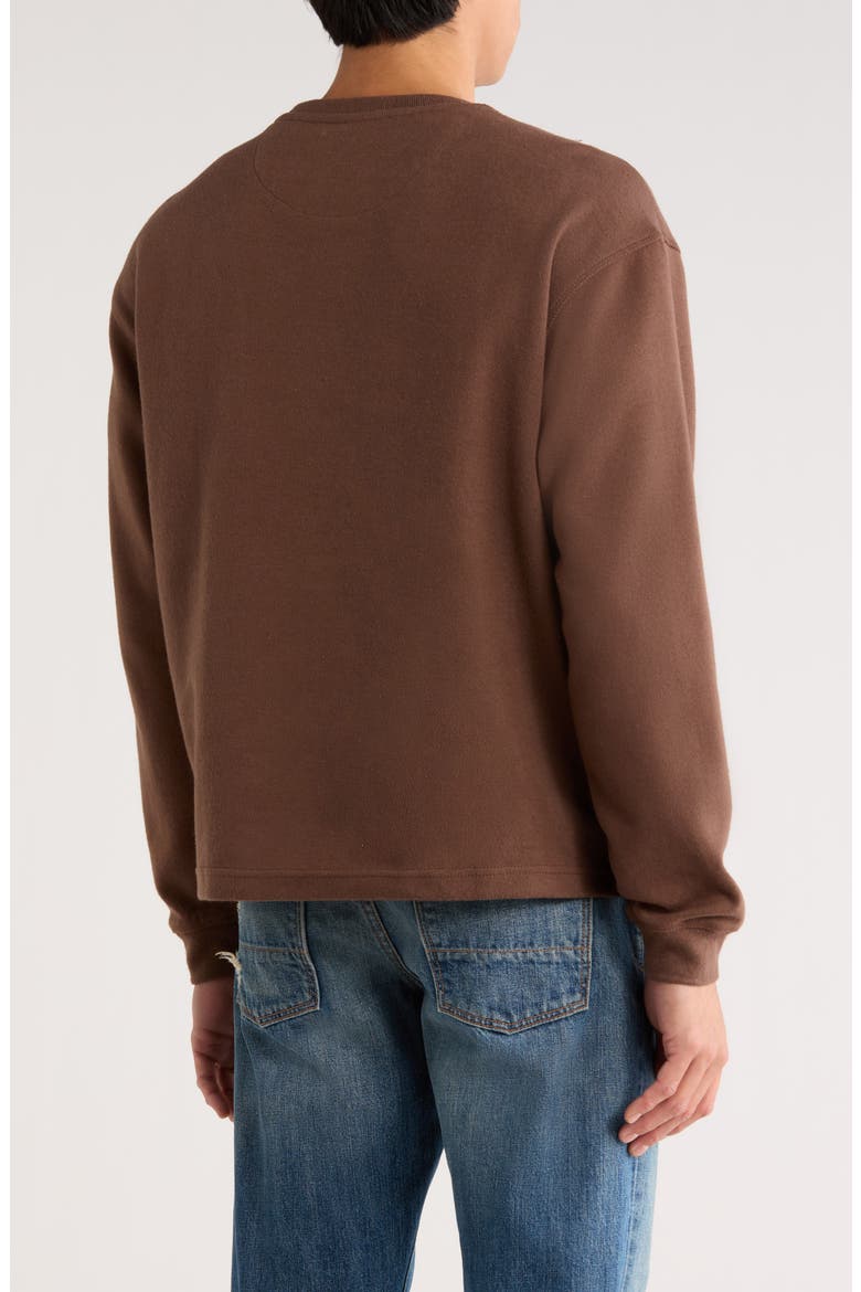Knit Sweatshirt, Alternate, color, BROWN