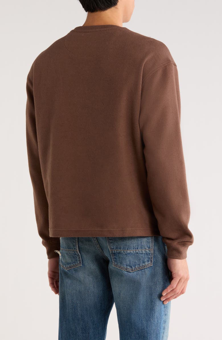 DENIM AND FLOWER Knit Sweatshirt, Alternate, color, Brown