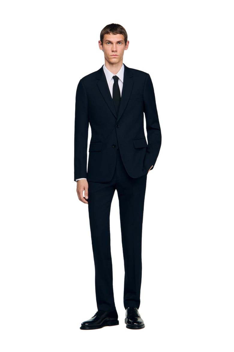 Wool suit jacket, Alternate, color, Navy blue