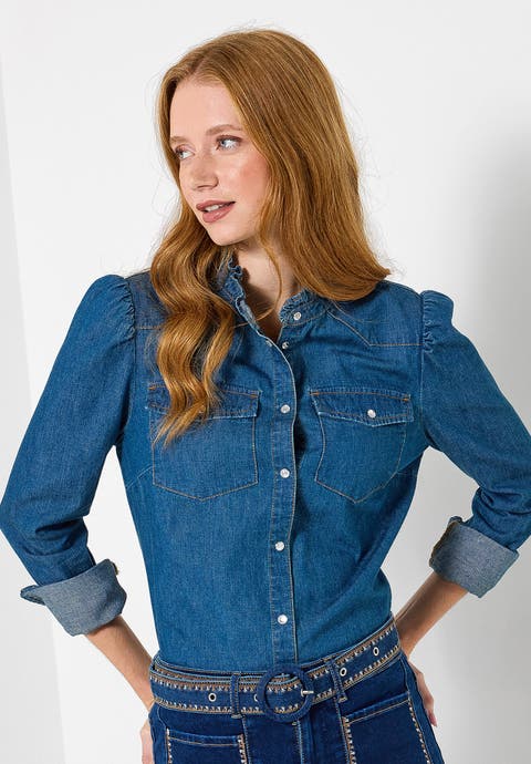 Denim Chambray Shirt (plus)