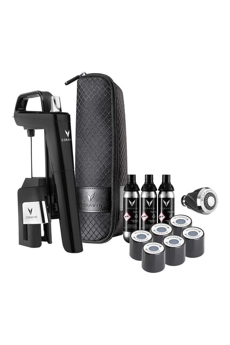 Timeless Six Plus Wine Preservation System, Main, color, PIANO BLACK