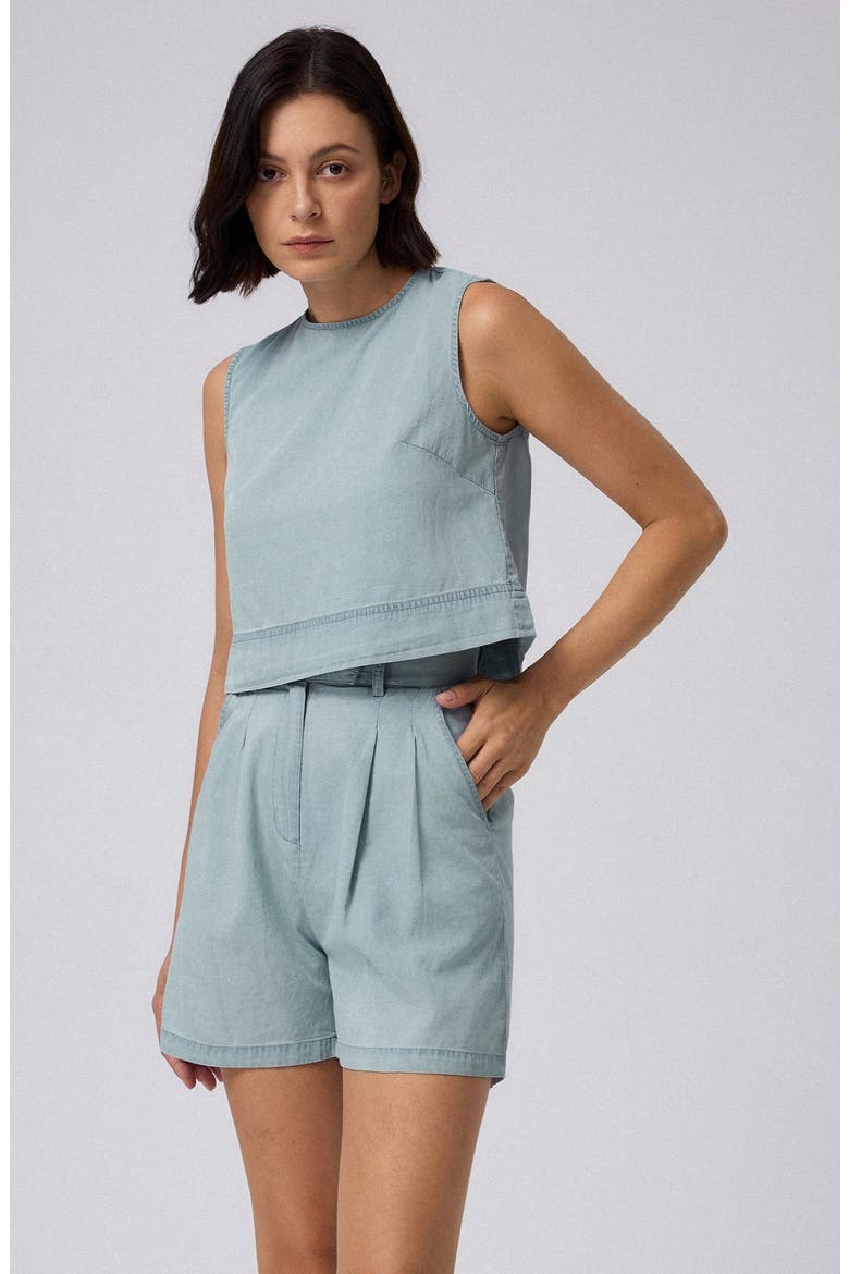 Lyricist Pleated Shorts, Alternate, color, Chambray Blue