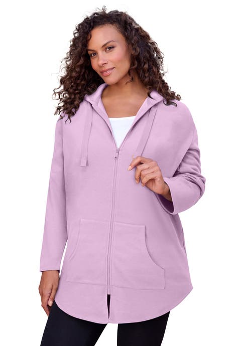 Fleece Zip Hoodie Sweatshirt (Plus)