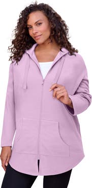 Roaman's Fleece Zip Hoodie Sweatshirt