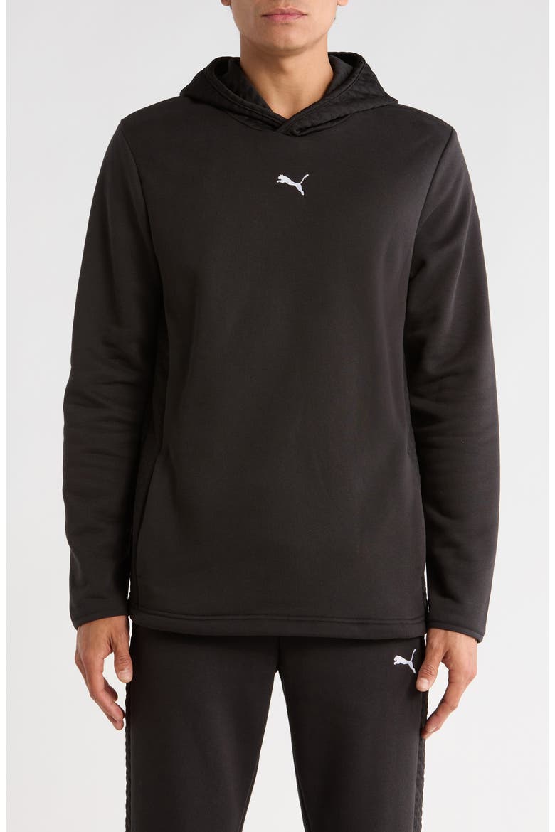 Logo Embroidered Hoodie, Main, color, PUMA BLACK