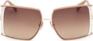 Max Mara 68mm Gradient Oversize Rectangular Sunglasses