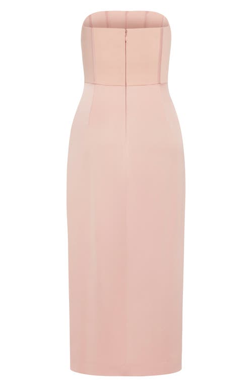 City Chic Vita Corset Strapless Maxi Dress In Pink