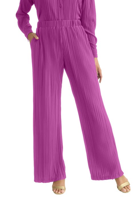 Plisse Wide-Leg Trouser (Plus)