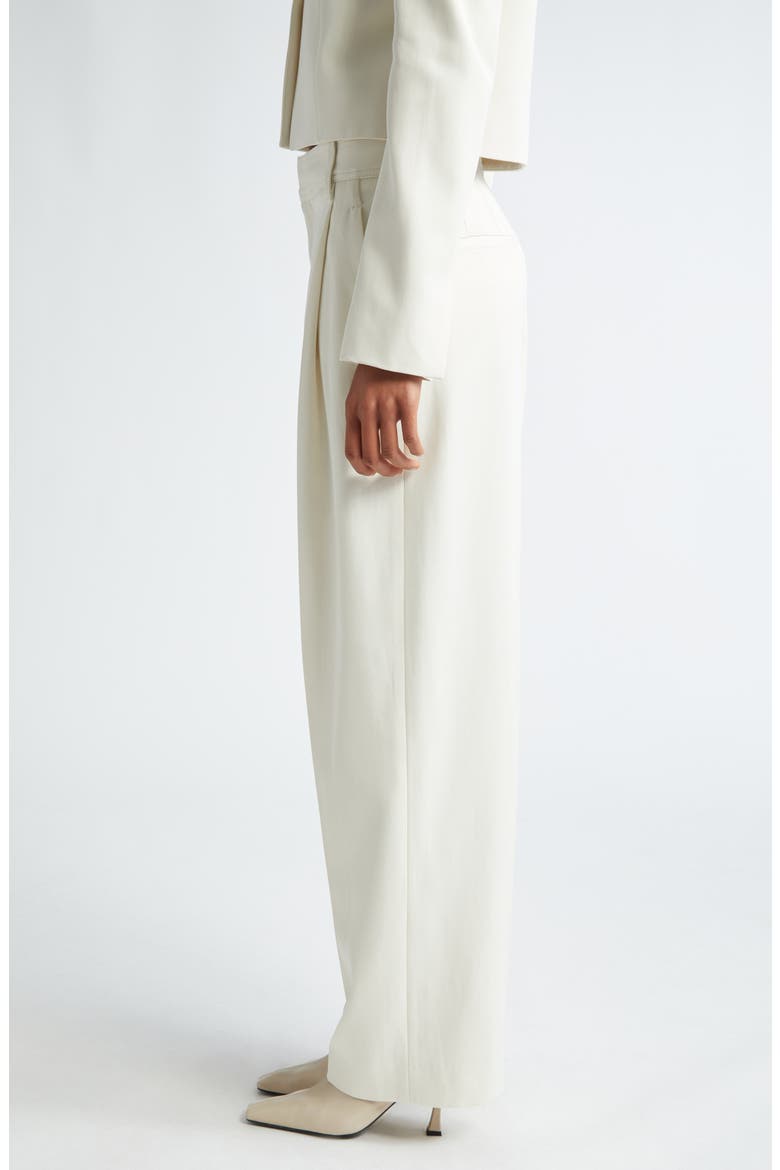 Single Pleat Front Trousers, Alternate, color, IVORY