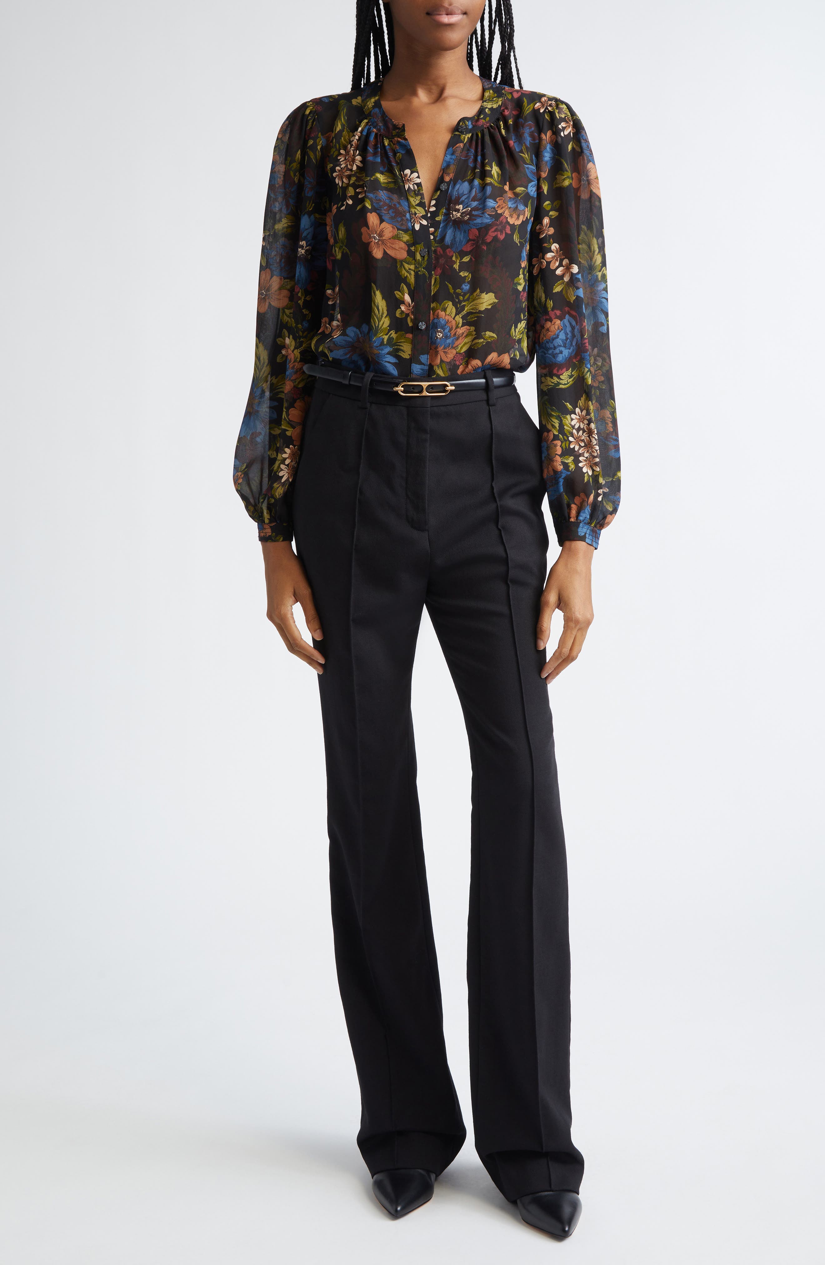 Gracie Stretch Wool Flare Leg Pants - image 2