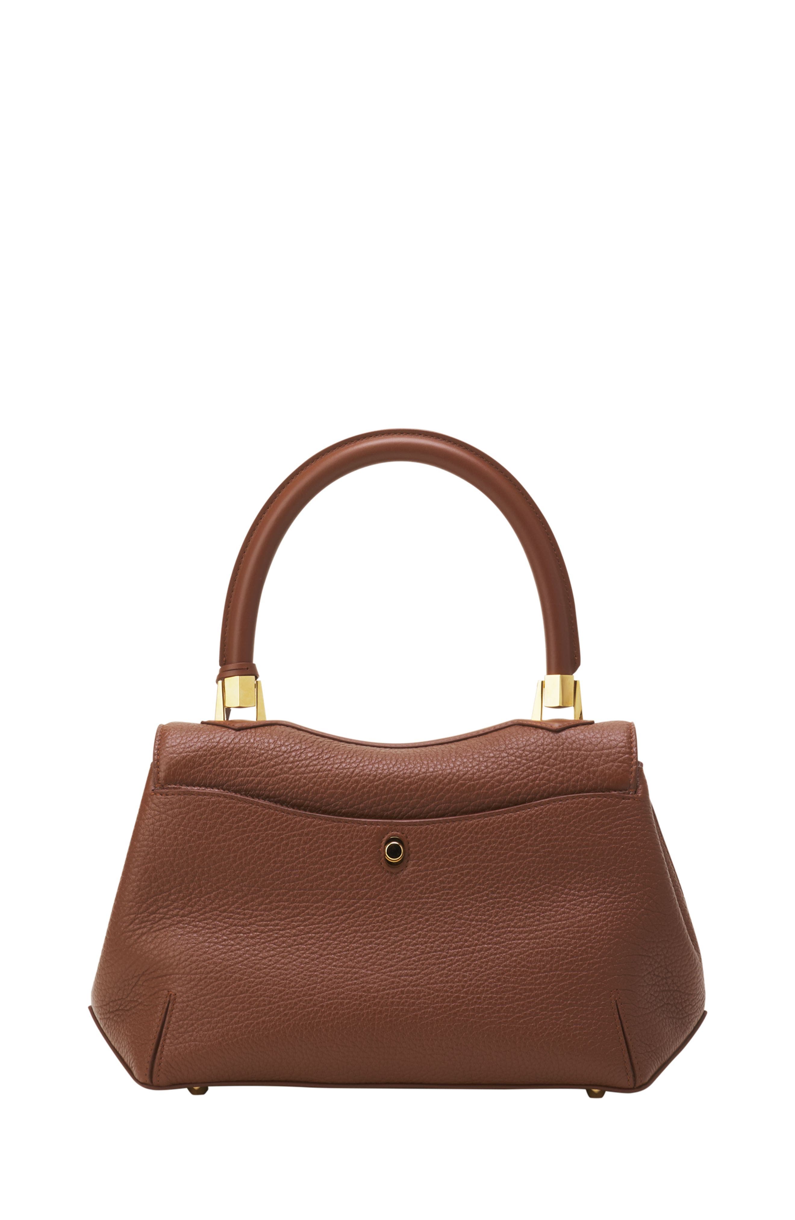 Lanvin Le Confident By Lanvin Leather Bag, Alternate, color, Chestnuts