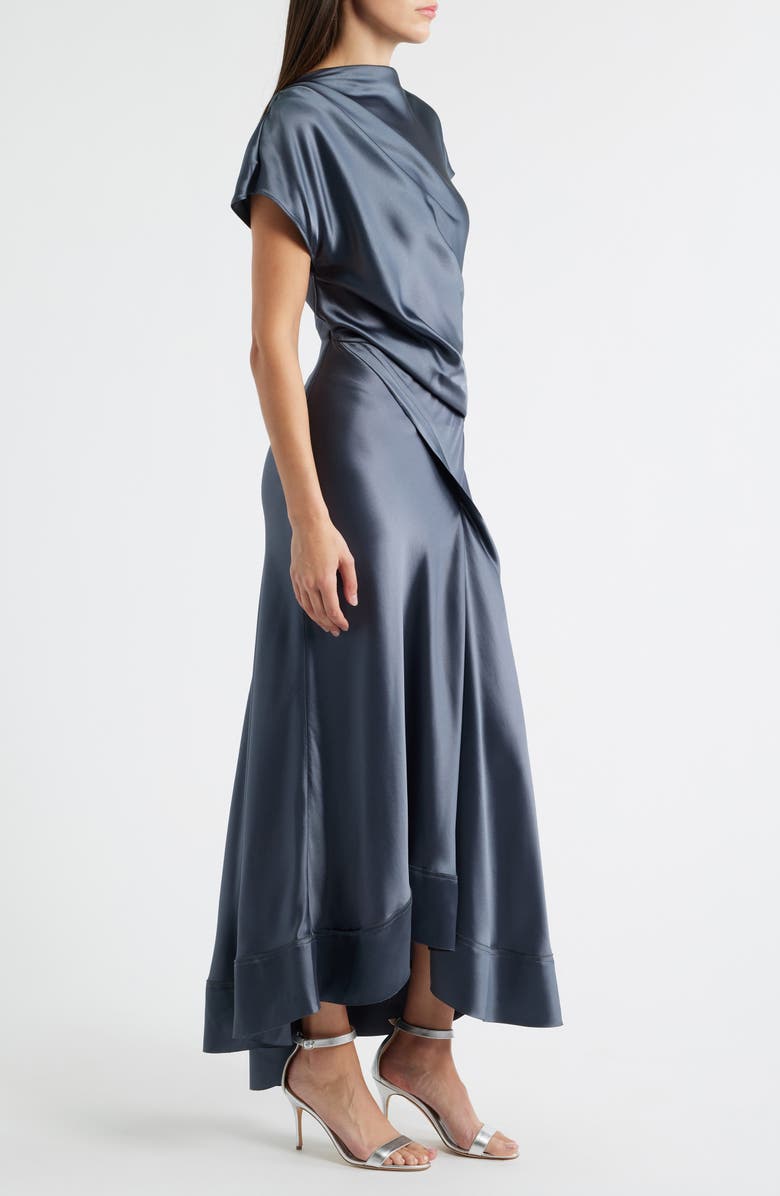 Acler Glatton Satin Maxi Dress, Alternate, color, Slate
