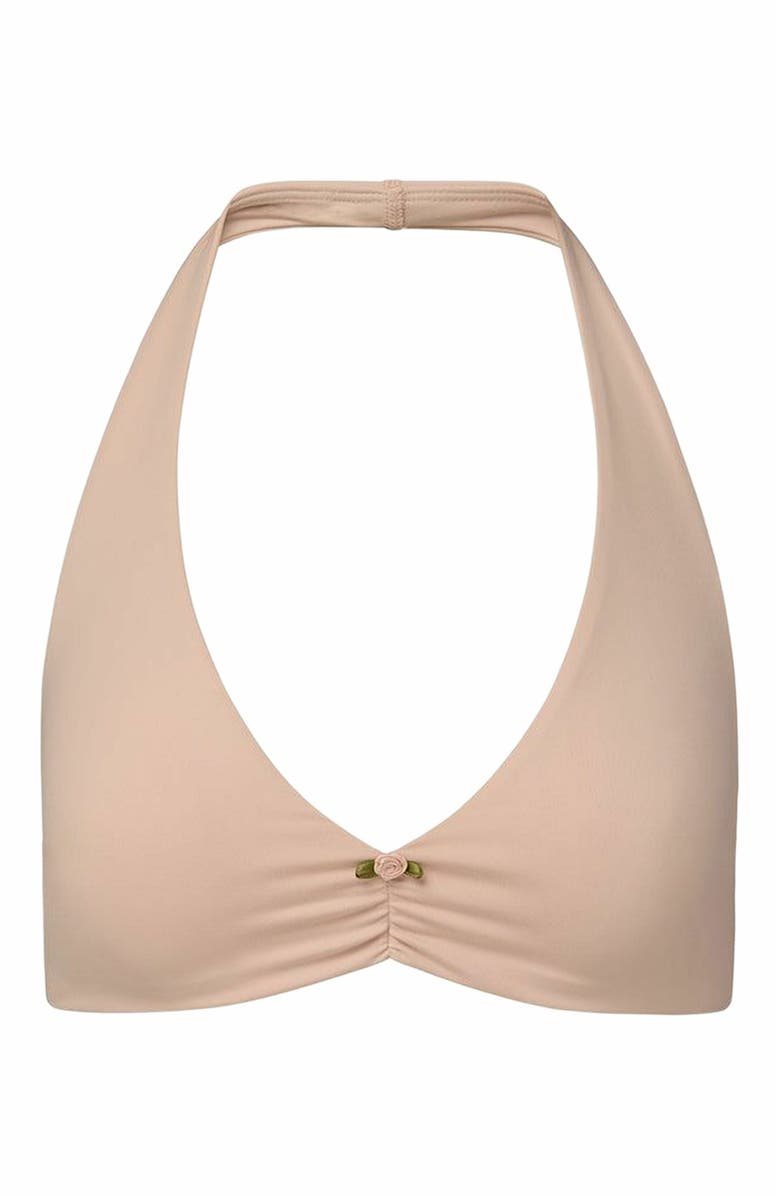 WeWoreWhat V-neck Halter Bra, Main, color, 