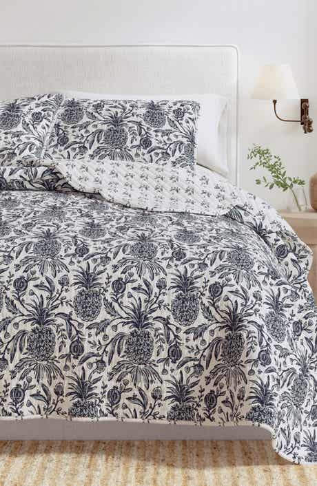 Woven & Weft Coastal Print Cotton Quilt & Sham Set