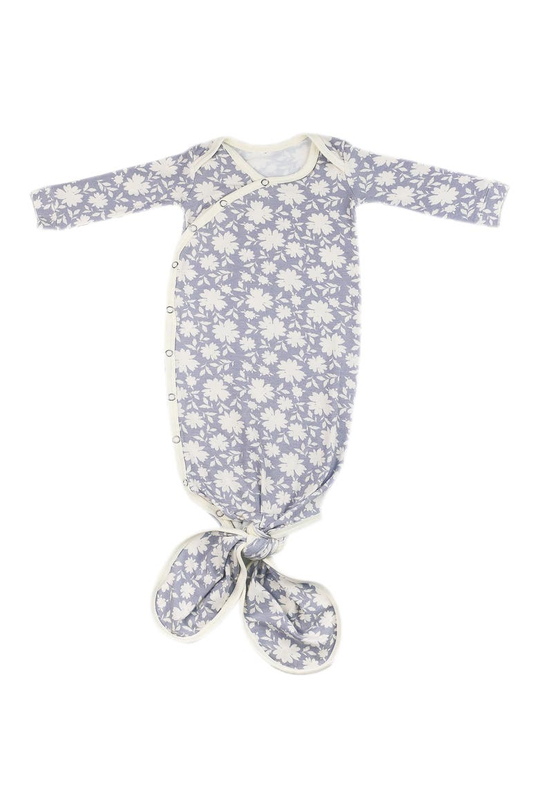Zella Newborn Knotted Gown, Main, color, LACIE