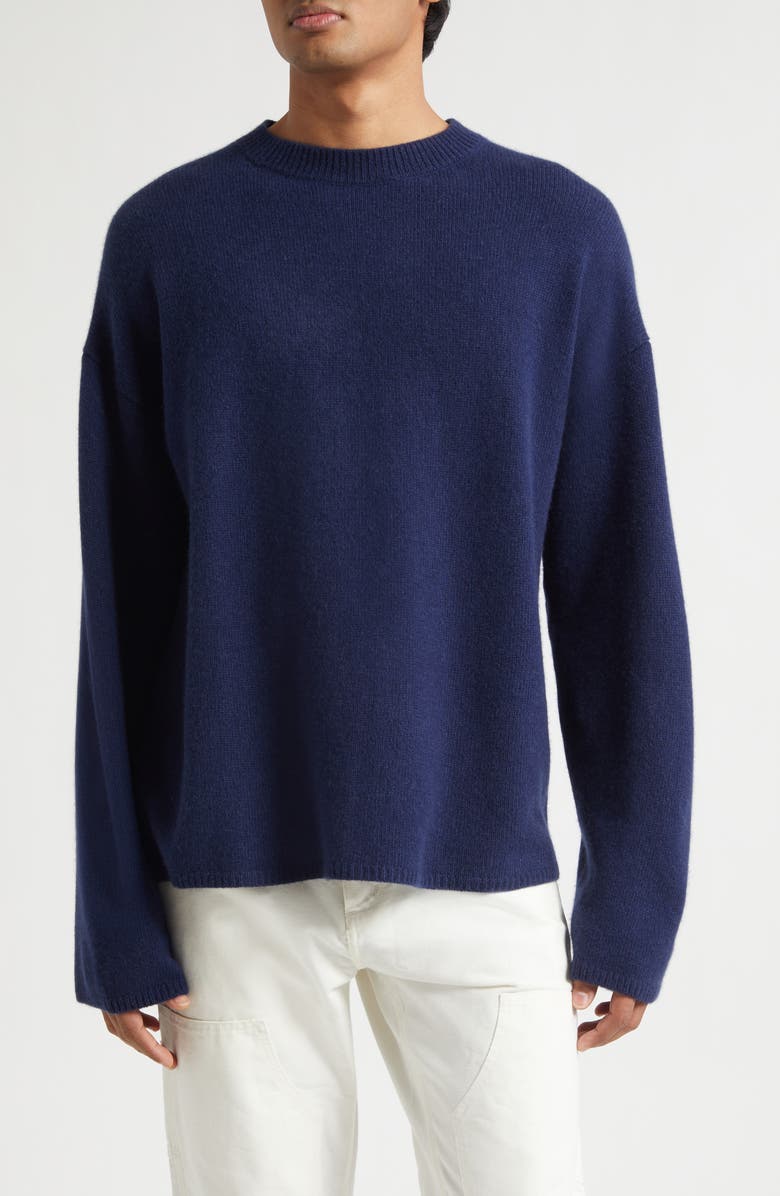 The Elder Statesman Dume Cashmere Crewneck Sweater, Main, color, Twilight