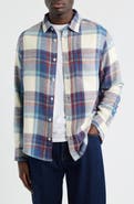 Wax London Shelly Plaid Cotton Flannel Button-Up Shirt