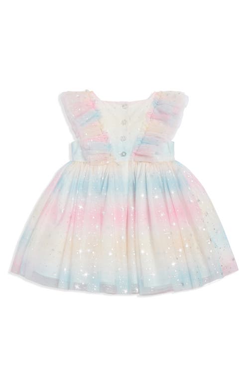 Pippa & Julie Victoria Galaxy Stripe Party Dress In Pink