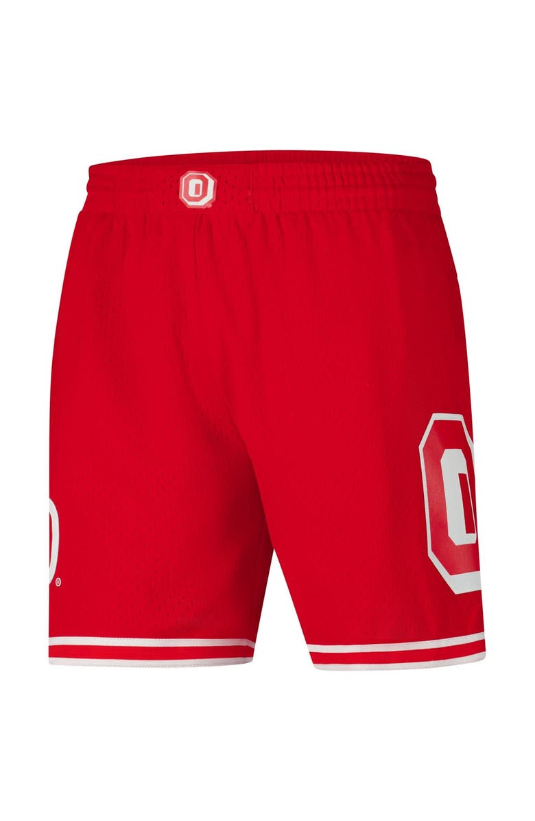 Mitchell & Ness Men's Mitchell & Ness Scarlet Ohio State Buckeyes Team ID Current Logo Mesh Shorts, Alternate, color, Scarlet