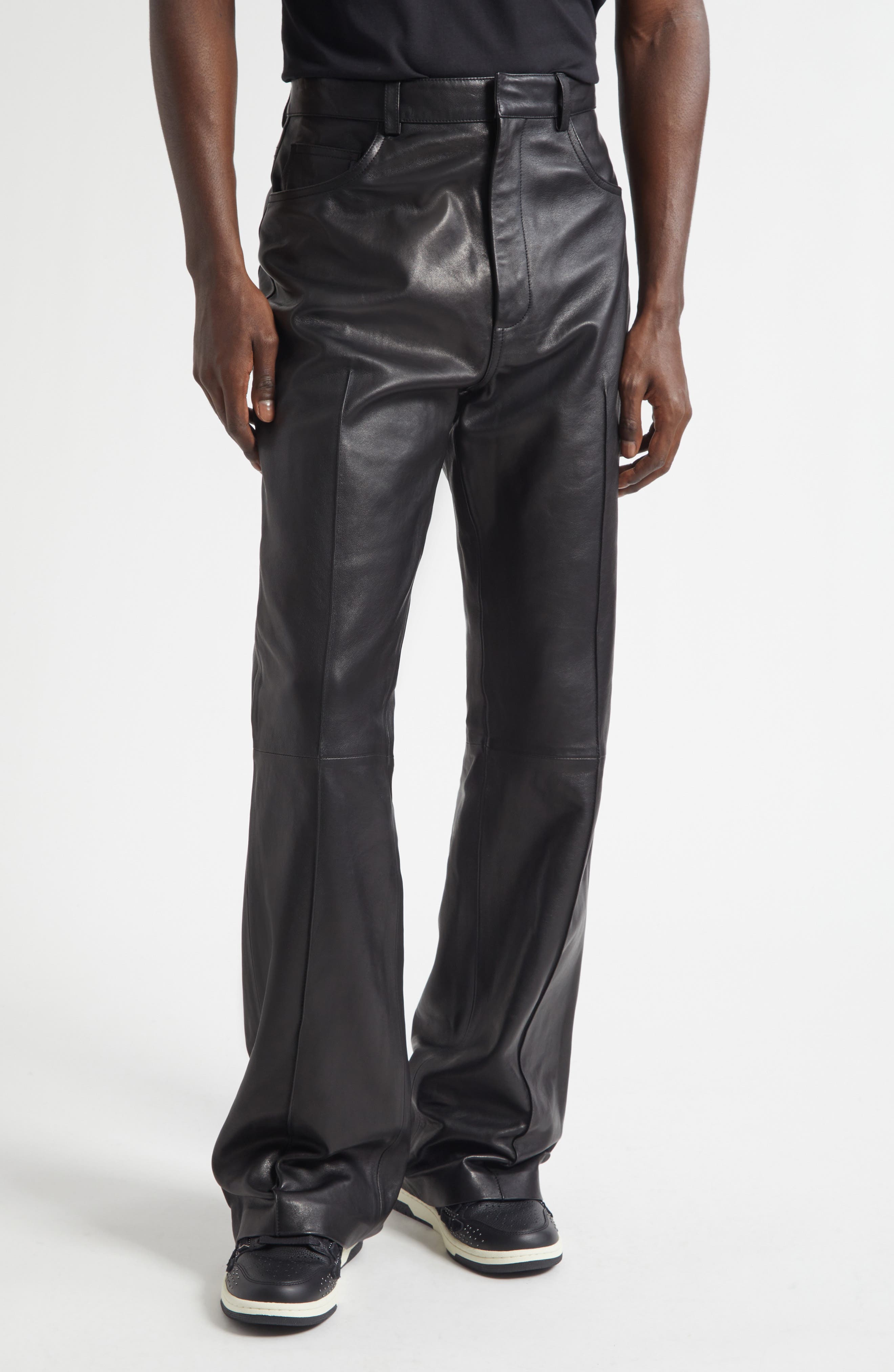 Bootcut Leather Pants