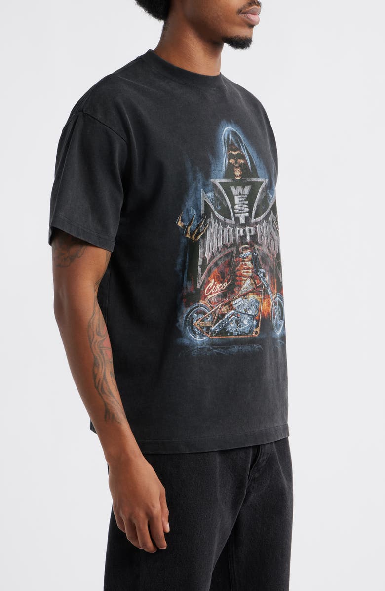 ID Supply Co West Coast Choppers Reaper Graphic T-Shirt, Alternate, color, Washed Black