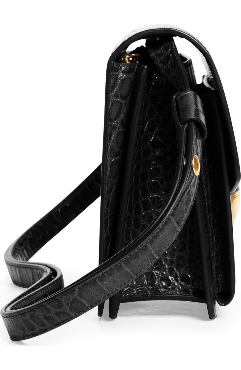 Proenza Schouler Dia Croc Embossed Leather Bag, Alternate, color,