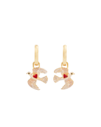 Fable England Love Dove Huggie Earrings