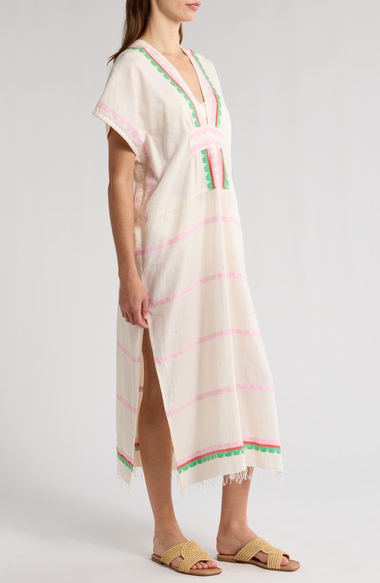 lemlem Gasira Stripe Cotton Caftan, Alternate, color, Kibebi Fragaria