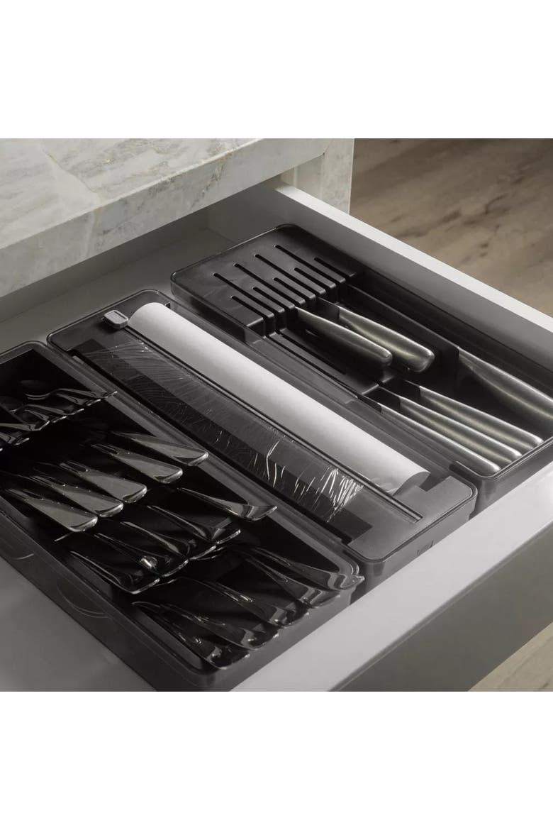 Modular Multipurpose In-Drawer Utensil Organizer Set, Alternate, color, Black