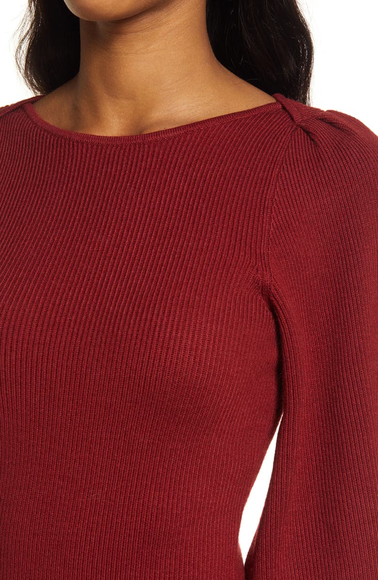 French Connection Joss Knit Midi Dress, Alternate, color, 61-Bloodstone