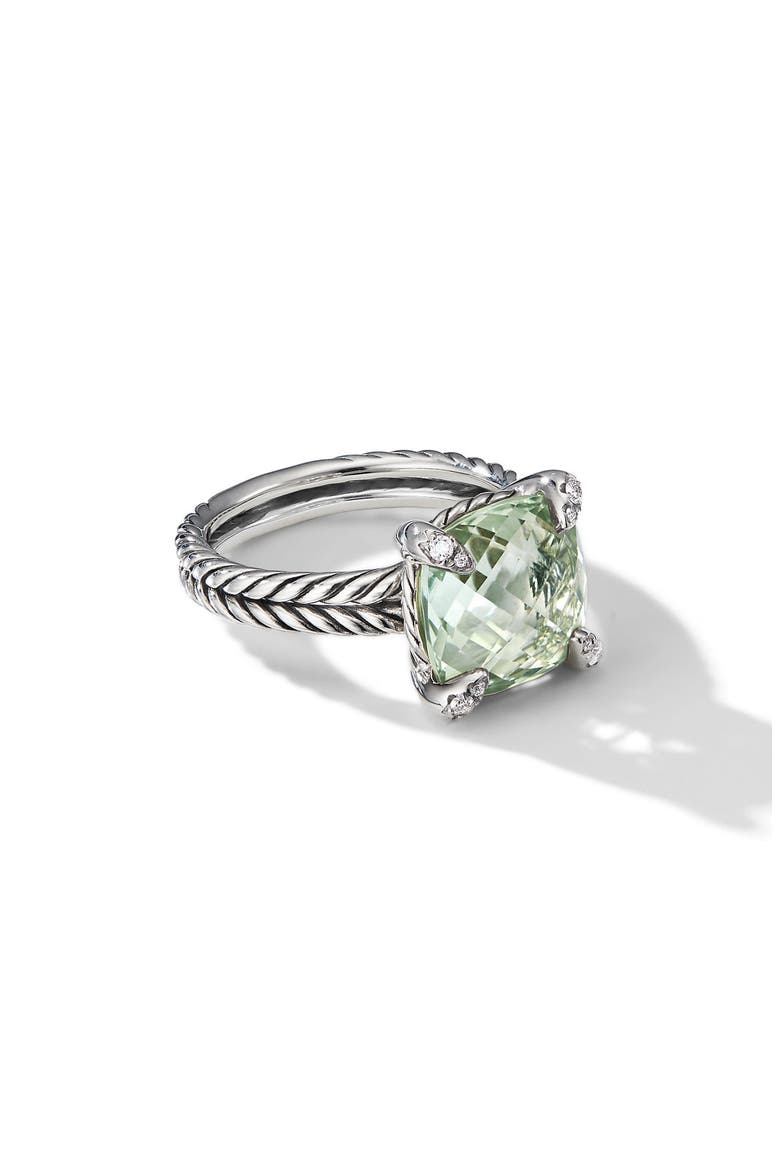 Chatelaine® Prasiolite Ring with Diamonds, Alternate, color, NEW PRASIOLITE