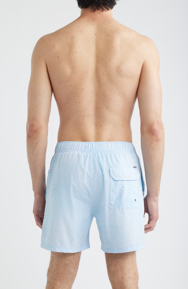 Vintage Summer Stretch Volley Swim Trunks, Alternate, color, Blue