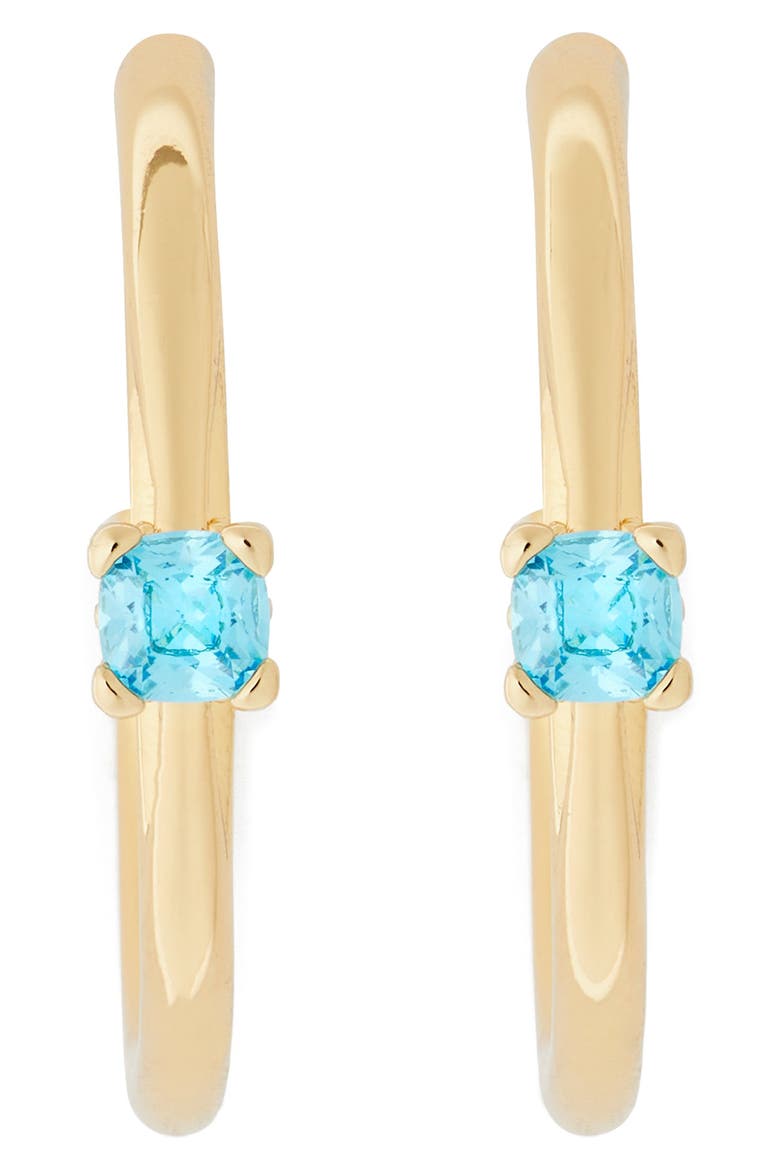 cubic zirconia hoop earrings, Main, color, AQUA MULTI