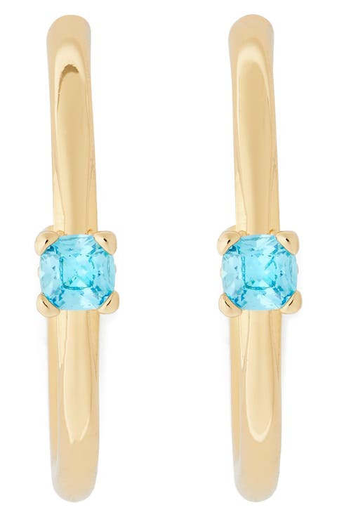 cubic zirconia hoop earrings