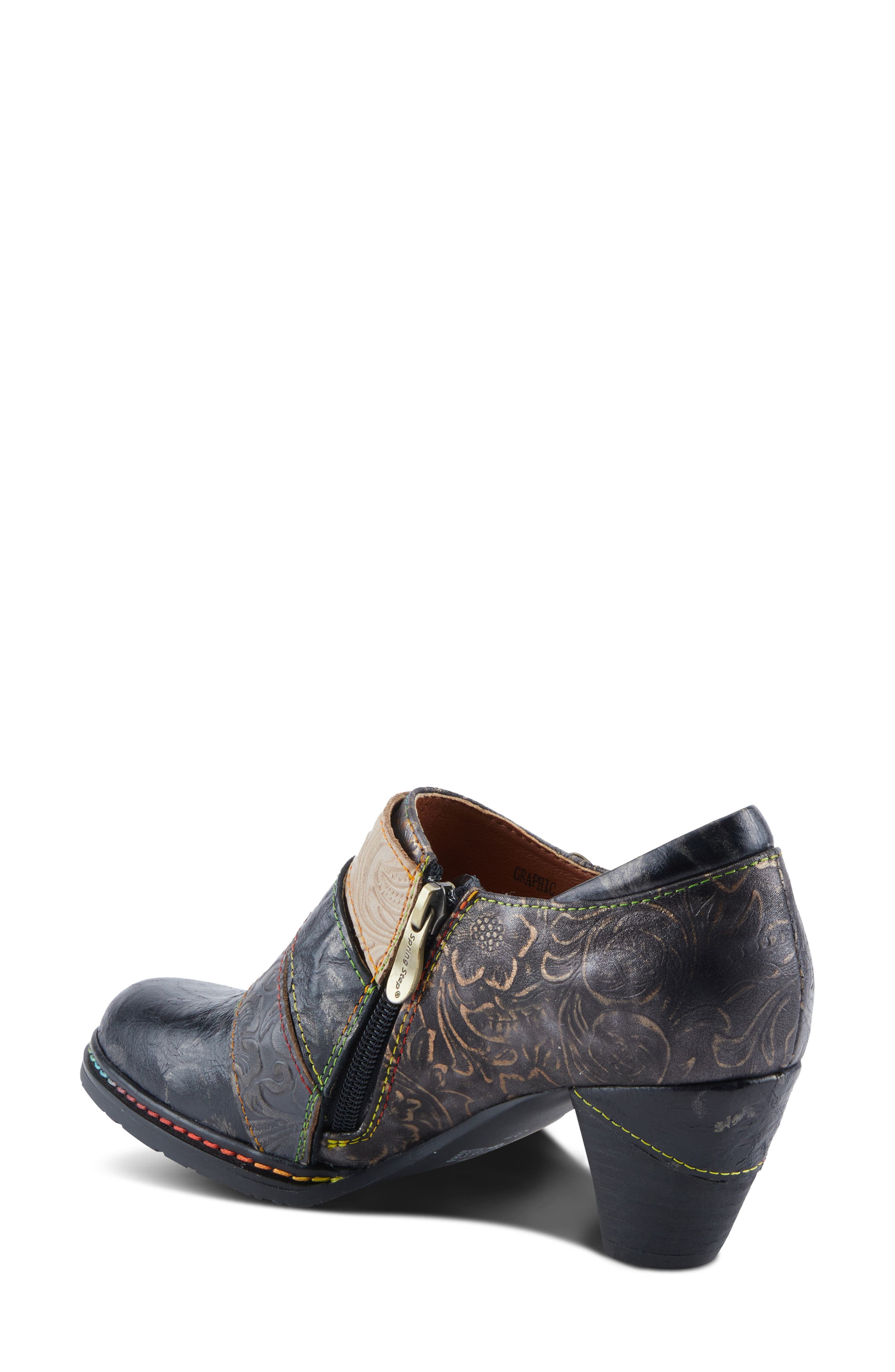 L'Artiste by Spring Step Graphic Bootie, Alternate, color, Black Metallic