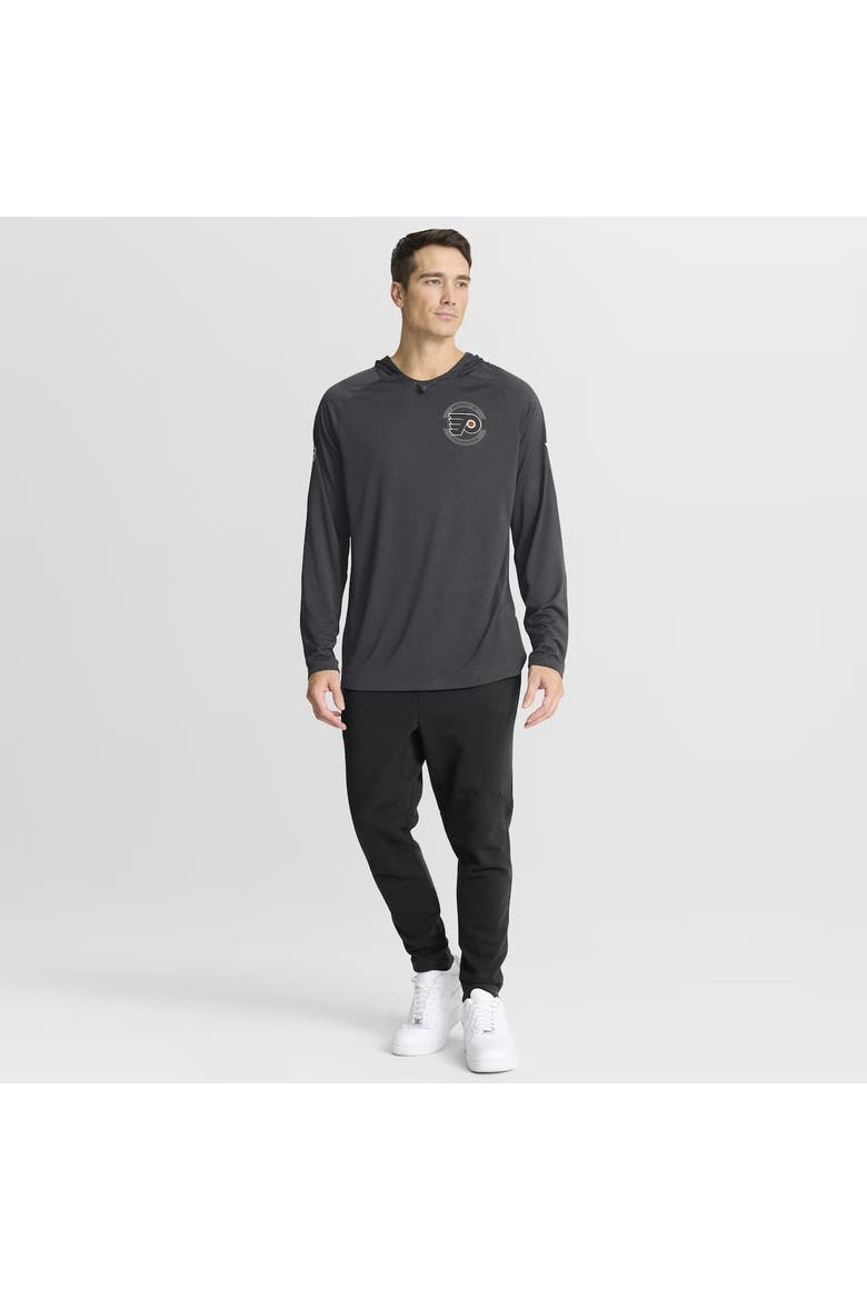 Men's Fanatics Charcoal Philadelphia Flyers Authentic Pro Rink Raglan Hoodie, Alternate, color, Charcoal