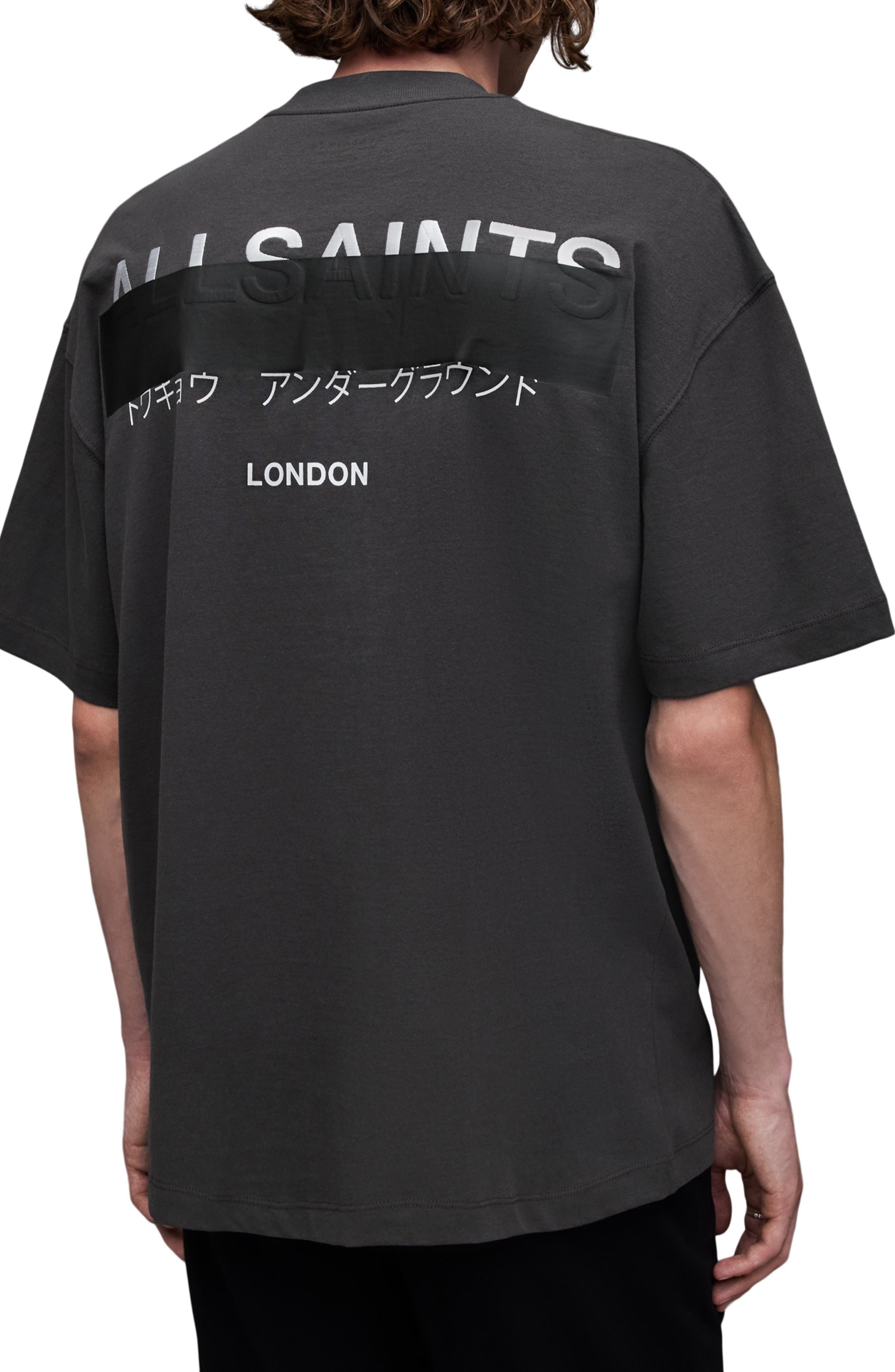 Redact Mock Neck Graphic T-Shirt - image 2