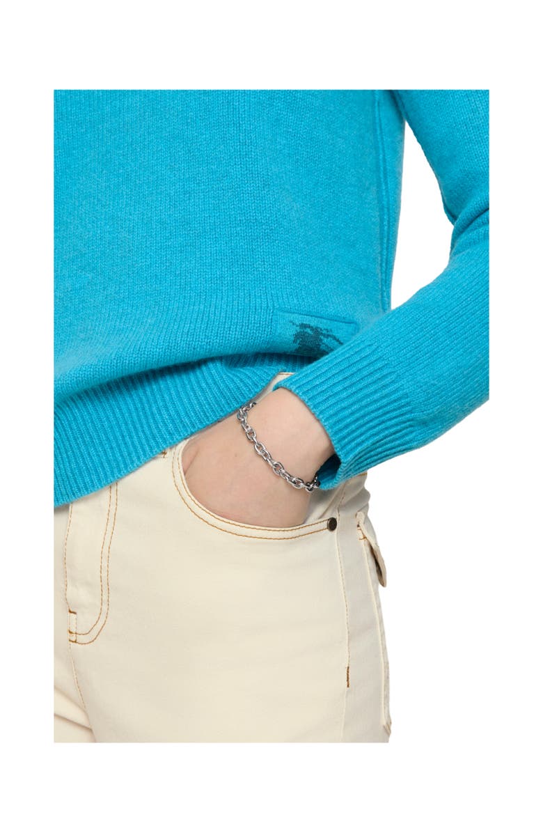 Burberry Charm Chain Bracelet, Alternate, color, Silver